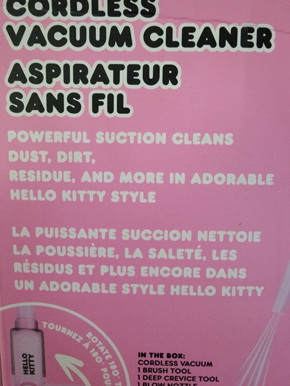 🆕️🎀 Hello Kitty Pink Cordless Vacuum Cleaner 💖 Cute For Vanity Or Office Desk - Picture 10 of 16